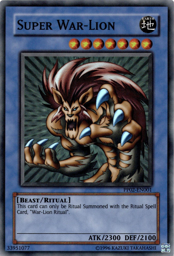 Yugioh Super War-Lion PP02-EN001 Super Rare Unlimited Edition NM