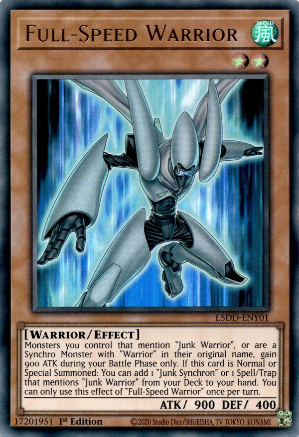 Yugioh Full-Speed Warrior L5DD-ENY01 Ultra Rare 1st Edition NM