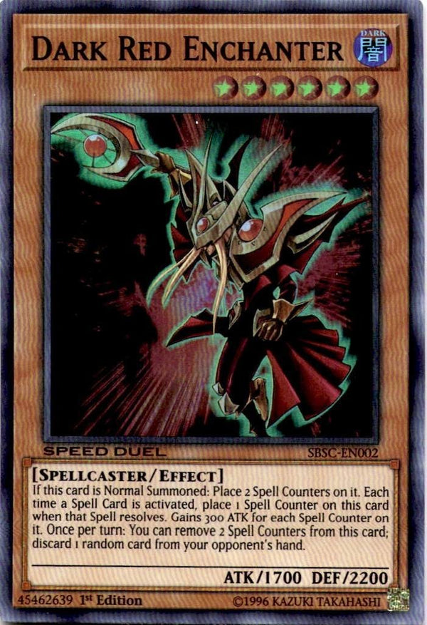 Yugioh Dark Red Enchanter SBSC-EN002 Super Rare 1st Edition NM