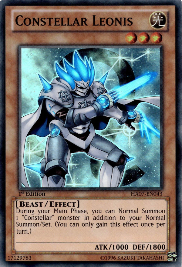 Yugioh Constellar Leonis HA07-EN043 Super Rare 1st Edition NM