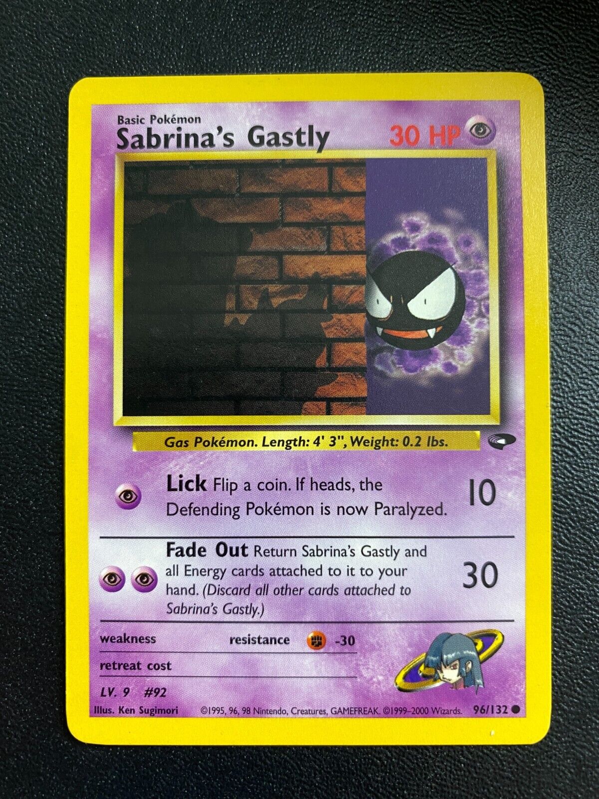 Pokemon Sabrina's Gastly 96/132 Gym Challenge Non Holo