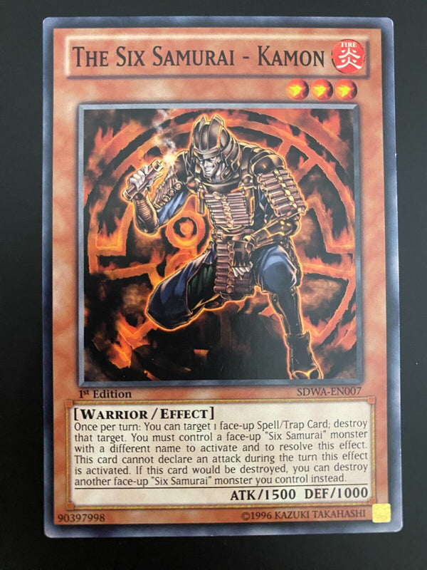 Yugioh The Six Samurai - Kamon SDWA-EN007 1st Edition Common LP