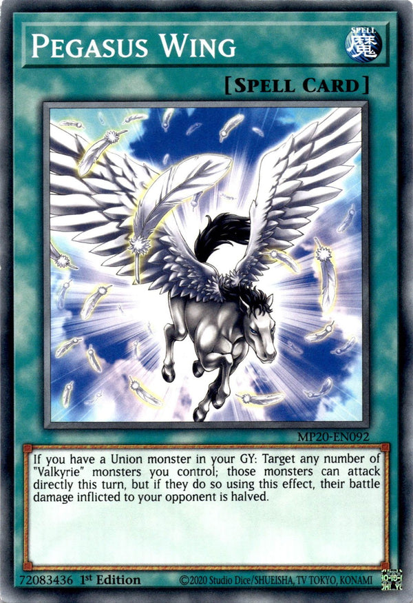 Yugioh Pegasus Wing MP20-EN092 Common 1st Edition NM