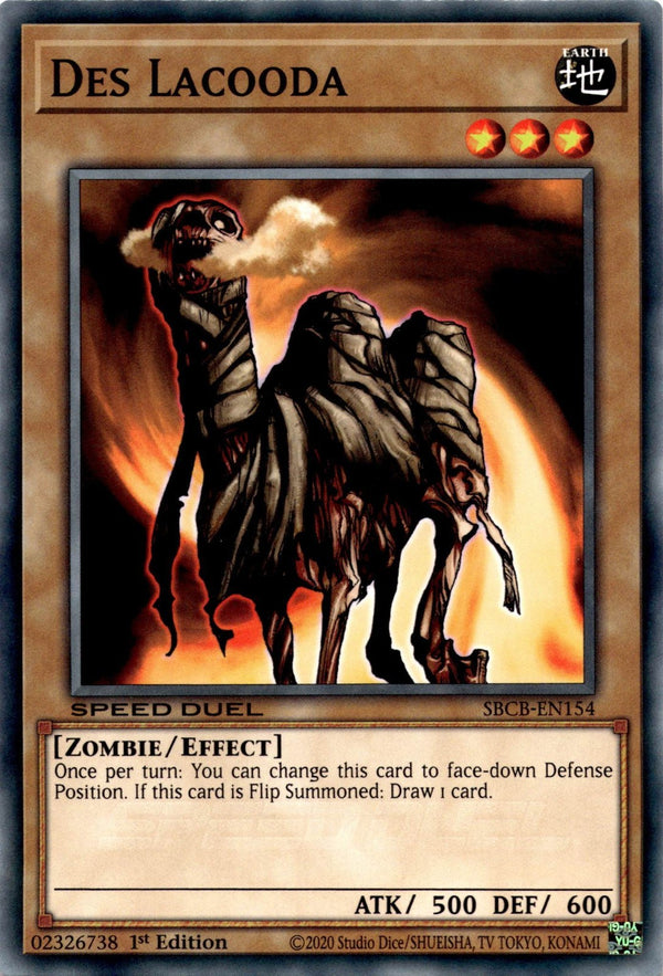 Yugioh Des Lacooda SBCB-EN154 Speed Duel Common 1st Edition NM