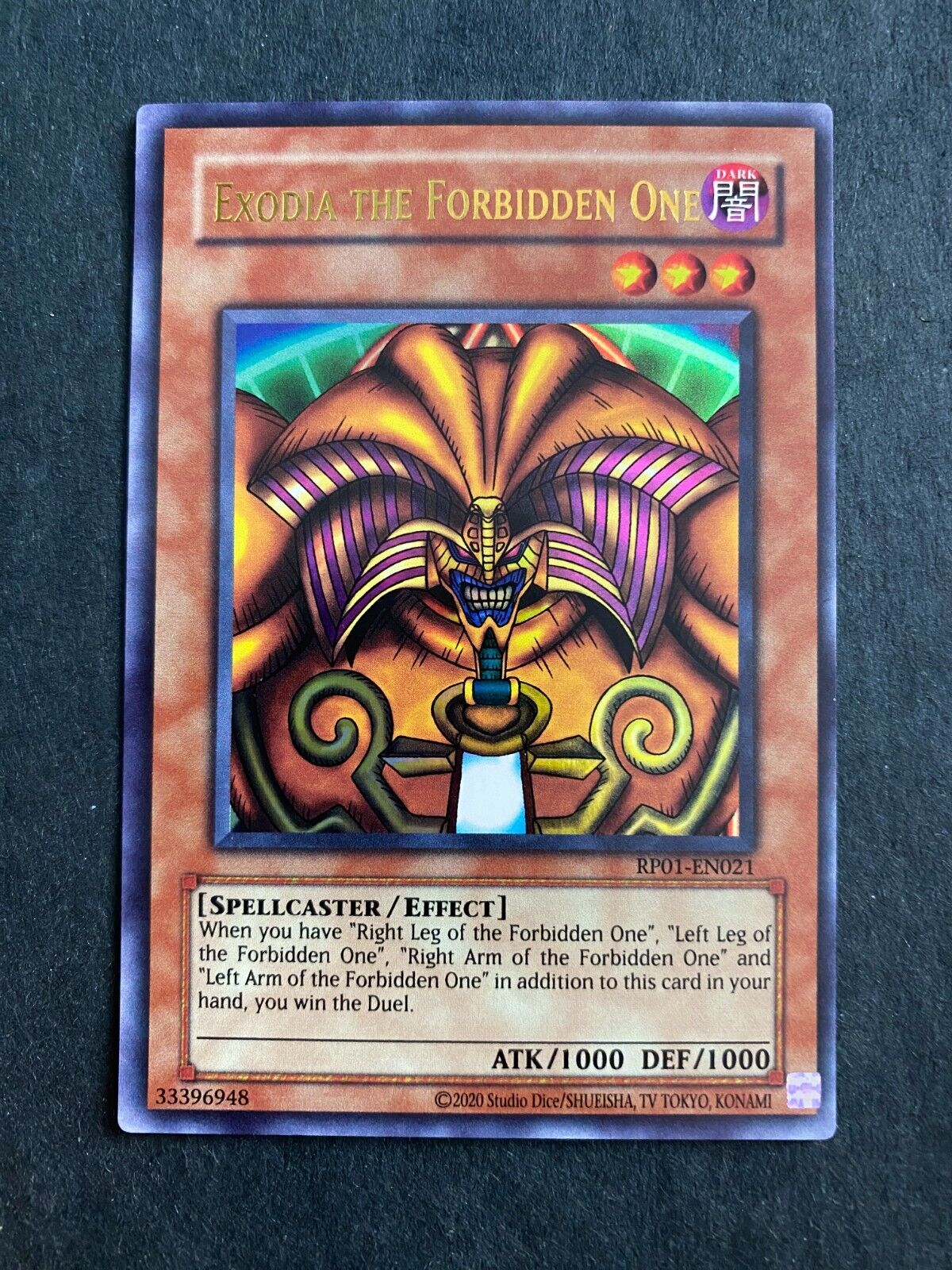 Yugioh Exodia the Forbidden One RP01-EN021 Ultra Rare Retro Pack Reprint NM