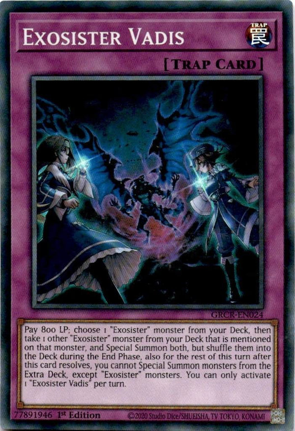 Yugioh Exosister Vadis GRCR-EN024 Super Rare 1st Edition LP