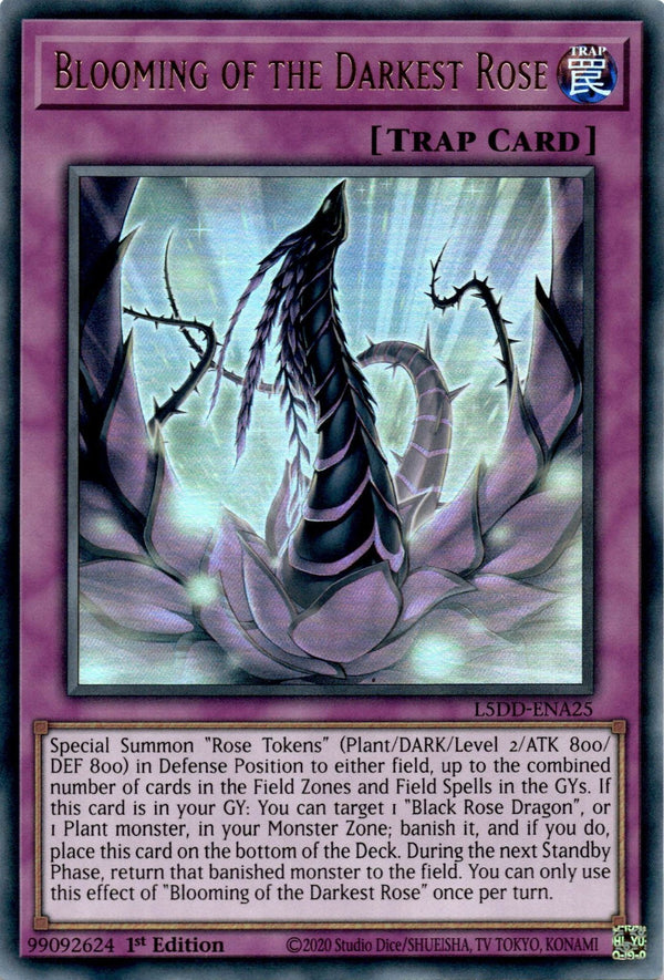 Yugioh Blooming of the Darkest Rose L5DD-ENA25 Ultra Rare 1st Edition NM