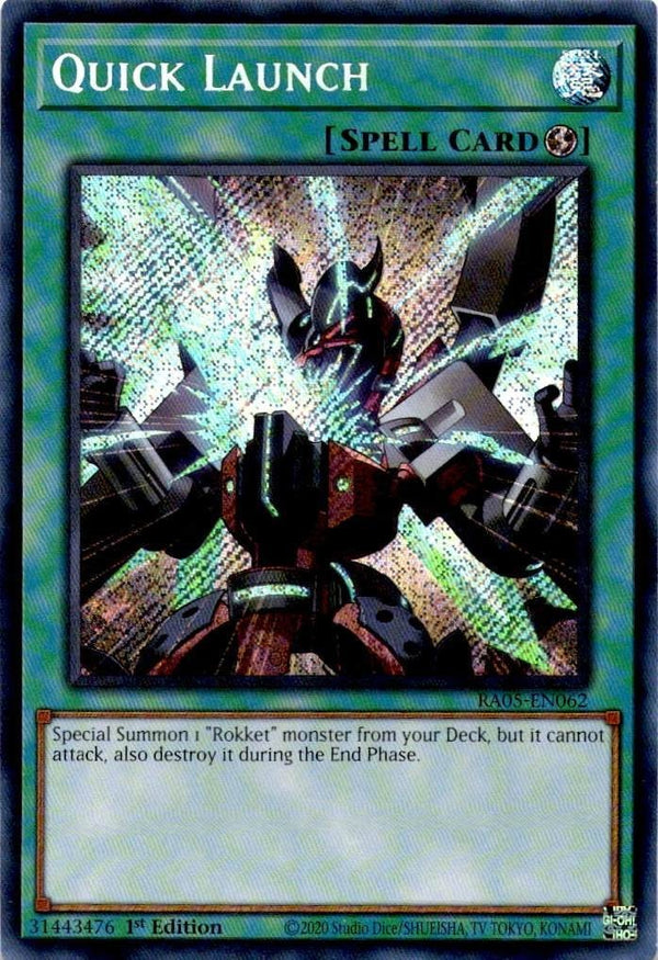 Yugioh Quick Launch RA05-EN062 NA Print Secret Rare 1st Edition NM