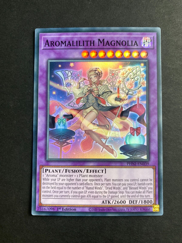 Yugioh Aromalilith Magnolia PHNI-EN039 Super Rare 1st Edition NM