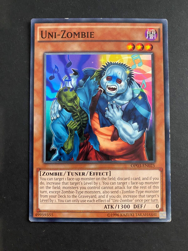 Yugioh Uni-Zombie OP03-EN025 Common Unlimited Edition MP