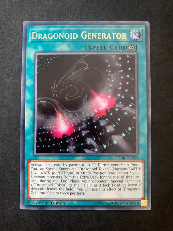 Yugioh Dragonoid Generator CIBR-EN054 Rare 1st Edition VLP/NM