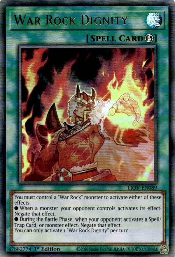 Yugioh War Rock Dignity LIOV-EN089 Ultra Rare 1st Edition VLP/NM