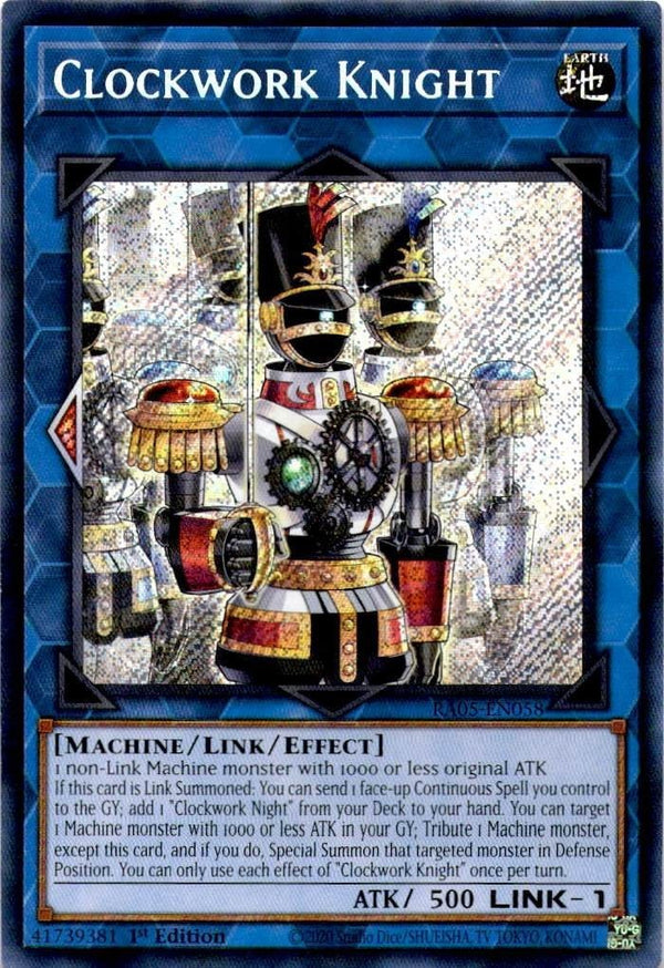 Yugioh Clockwork Knight RA05-EN058 NA Print Secret Rare 1st Edition NM