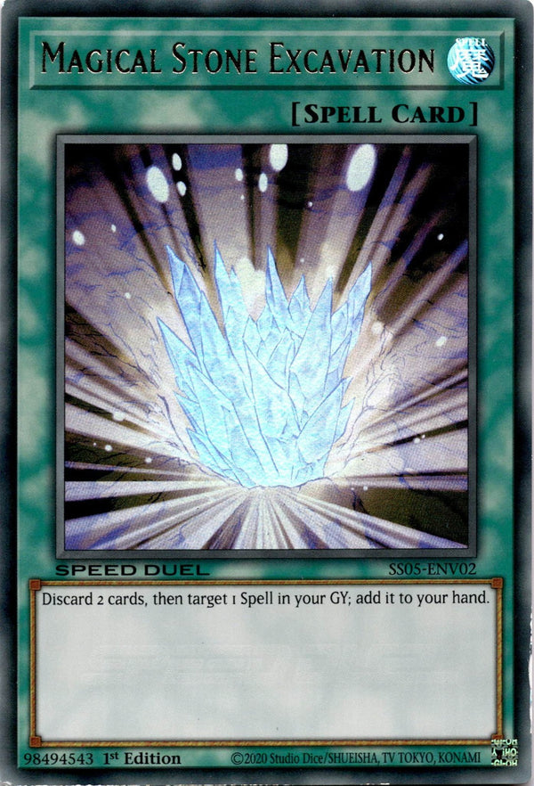 Yugioh Magical Stone Excavation SS05-ENV02 Speed Duel Ultra Rare 1st Edition LP