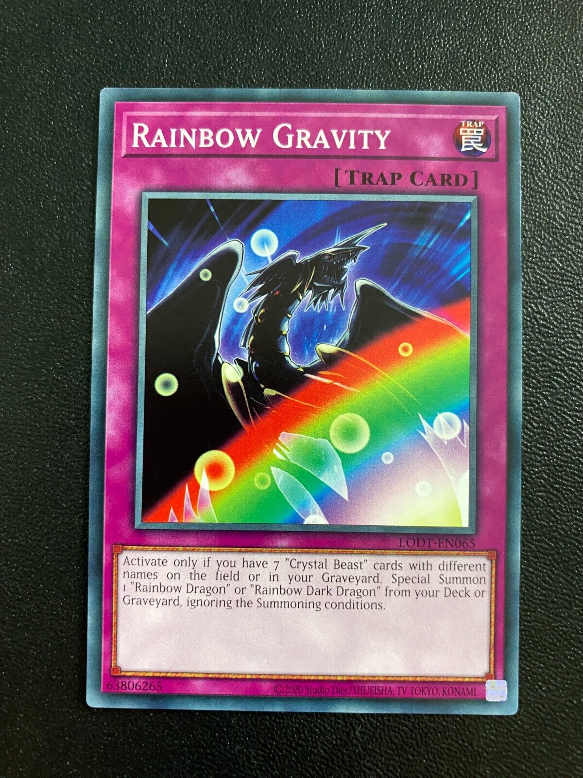 Yugioh Rainbow Gravity LODT-EN065 Common Unlimited Edition NM