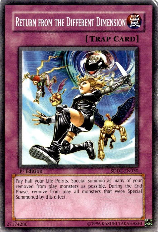 Yugioh Return from the Different Dimension SDDE-EN030 Common 1st Edition HP/MP