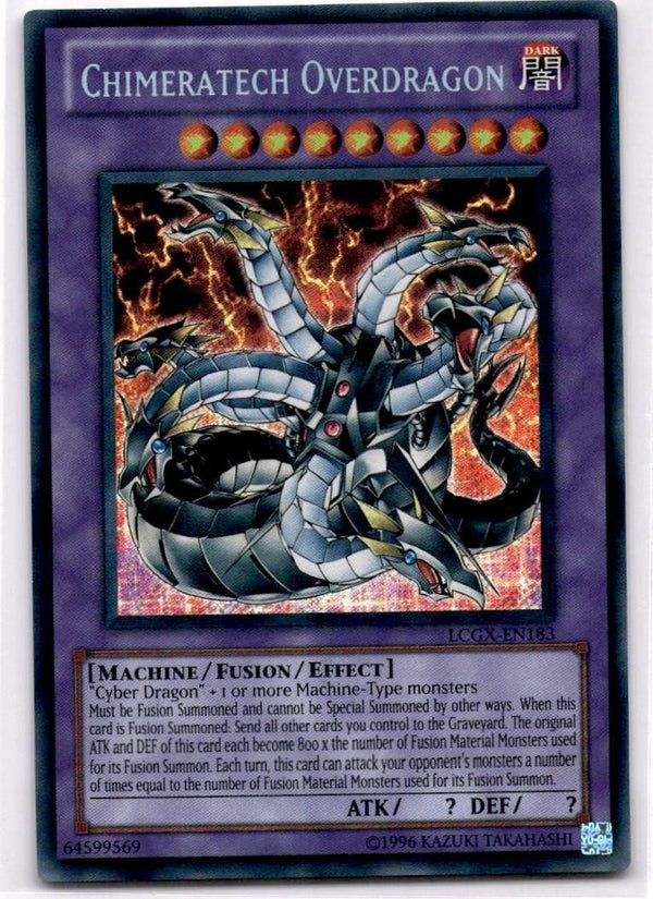 Yugioh Chimeratech Overdragon LCGX-EN183 Secret Rare Unlimited Edition NM
