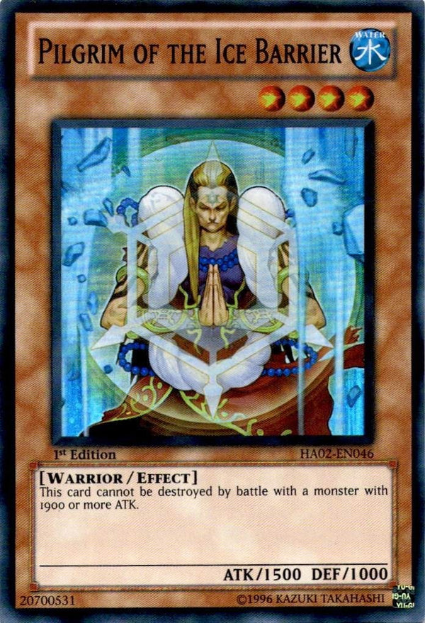 Yugioh Pilgrim of the Ice Barrier HA02-EN046 Super Rare 1st Edition LP