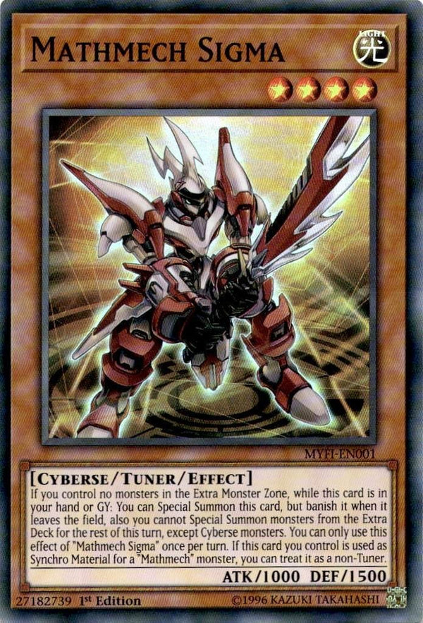 Yugioh Mathmech Sigma MYFI-EN001 Super Rare 1st Edition NM