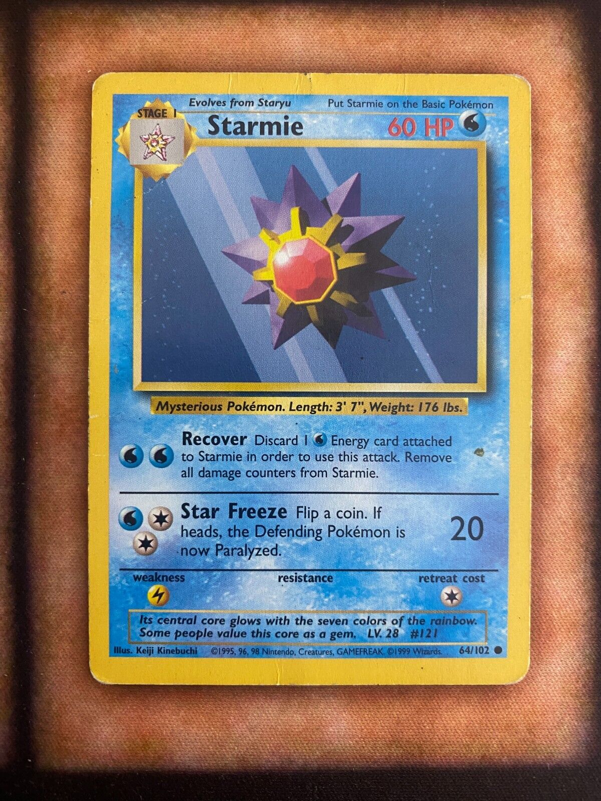 Pokemon Starmie 64/102 Base Set DAMAGED