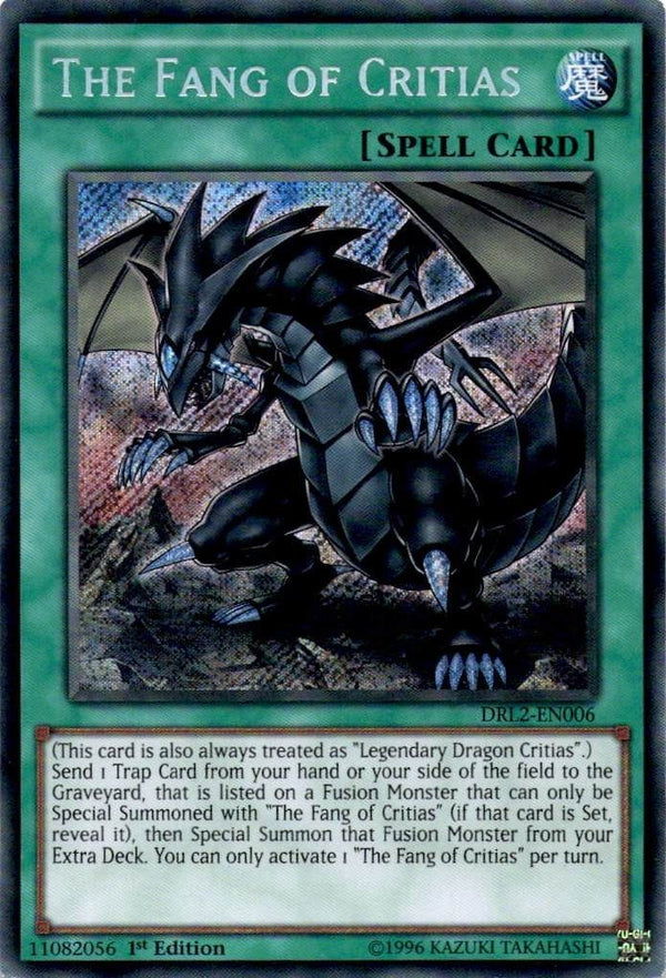 Yugioh The Fang of Critias DRL2-EN006 Secret Rare 1st Edition LP