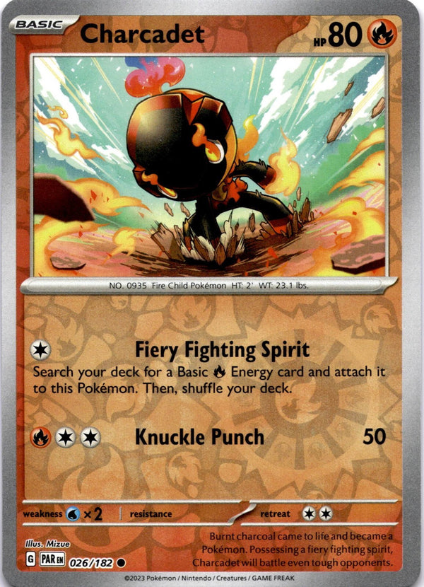 Pokemon Charcadet 026/182 Paradox Rift Reverse Holo NM