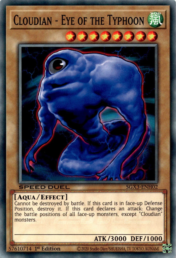 Yugioh Cloudian - Eye of the Typhoon SGX3-ENH02 Speed Duel Common 1st Edition NM
