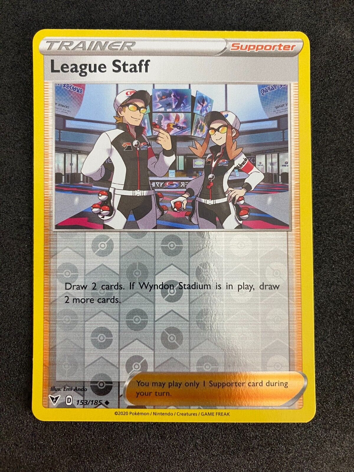 Pokemon League Staff 153/185 Vivid Voltage Reverse Holo  NM-MINT