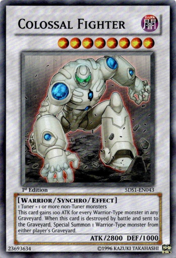 Yugioh Colossal Fighter 5DS1-EN043 Super Rare 1st Edition LP