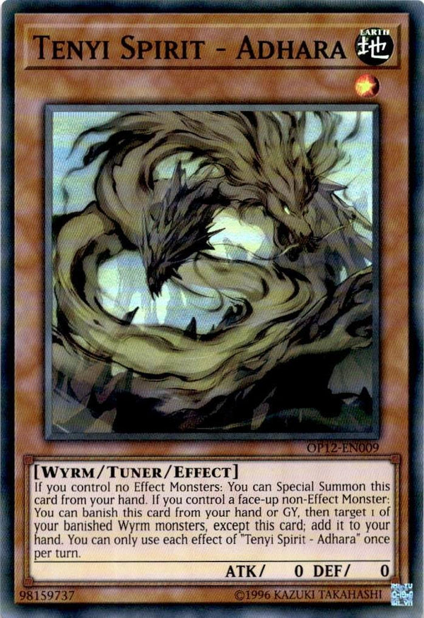 Yugioh Tenyi Spirit - Adhara OP12-EN009 Super Rare Unlimited Edition NM
