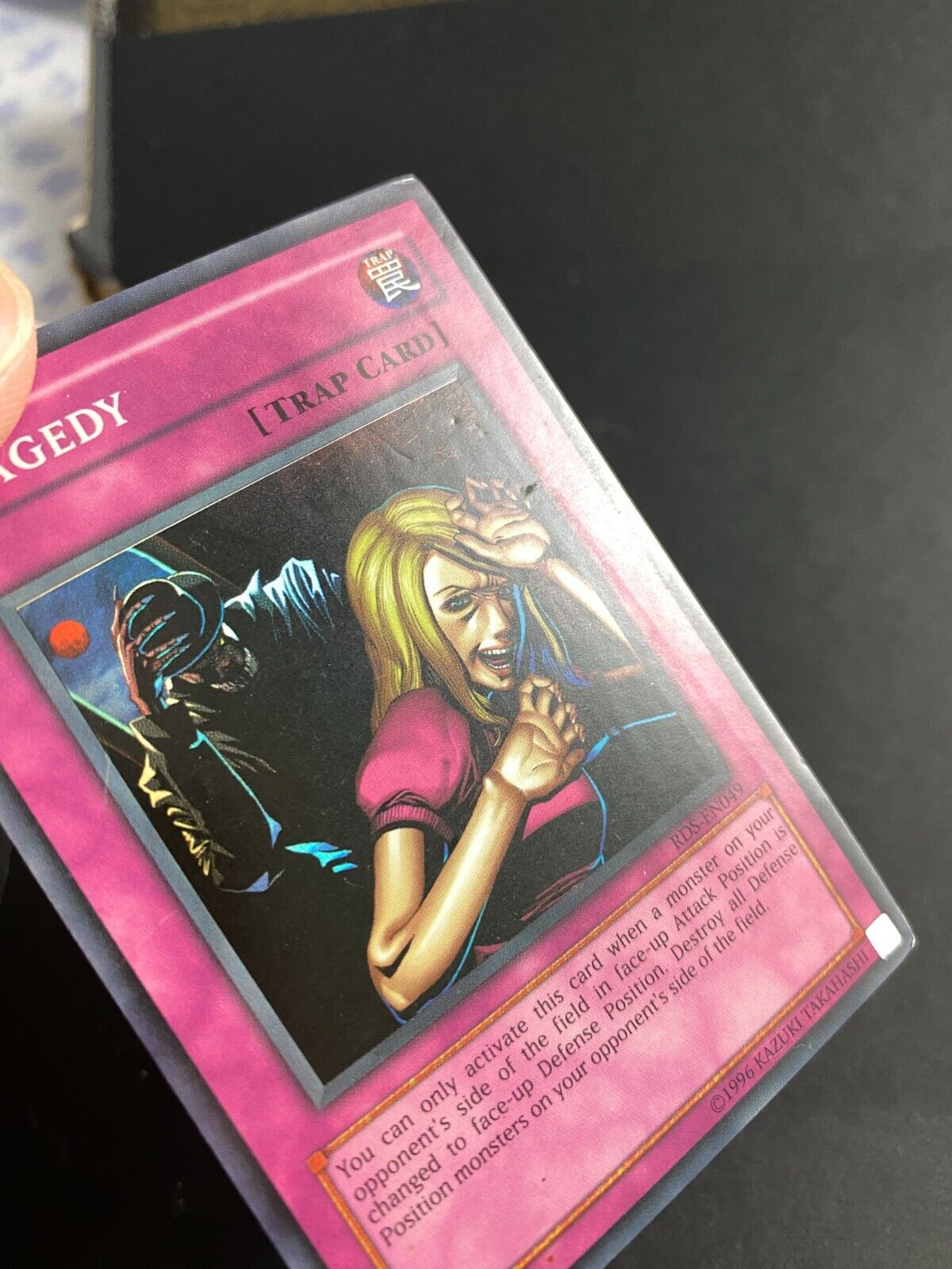 Yugioh Tragedy RDS-EN049 Super Rare Unlimited Edition DAMAGED