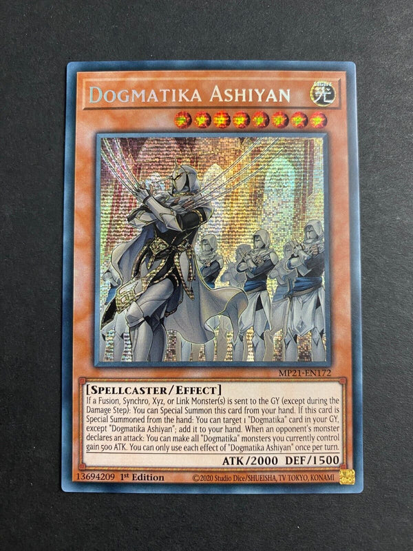 Yugioh Dogmatika Ashiyan MP21-EN172 Secret Rare 1st Edition NM