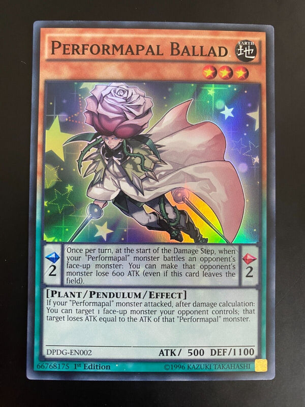 Yugioh Performapal Ballad DPDG-EN002 Super Rare 1st Edition LP