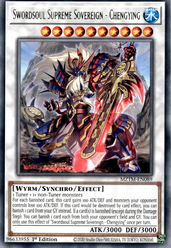 Yugioh Swordsoul Supreme Sovereign - Chengying MZTM-EN089 Rare 1st Edition NM