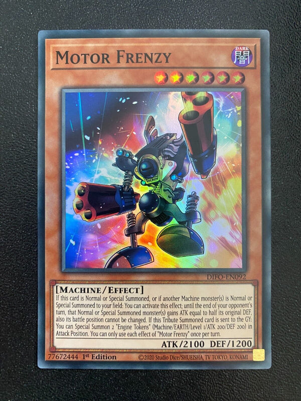 Yugioh Motor Frenzy DIFO-EN092 Super Rare 1st Edition NM/MINT