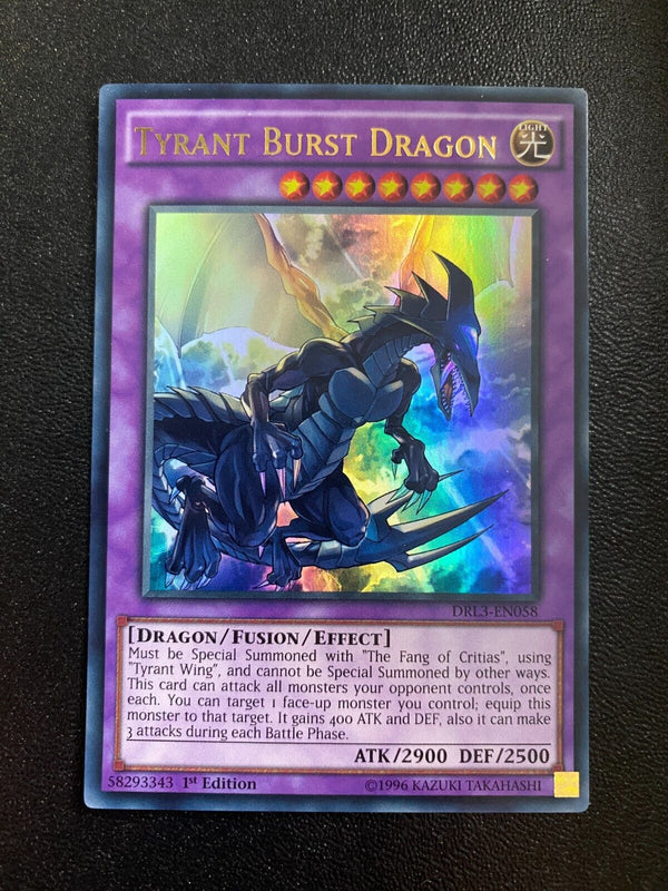 Yugioh Tyrant Burst Dragon DRL3-EN058 Ultra Rare 1st Edition VLP/NM