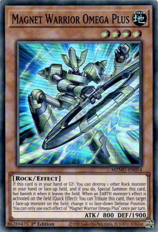 Yugioh Magnet Warrior Omega Plus MZMU-EN054 Super Rare 1st Edition NM