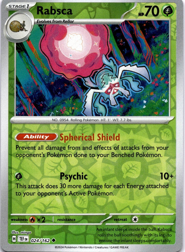 Pokemon Rabsca 024/162 Temporal Forces Reverse Holo NM
