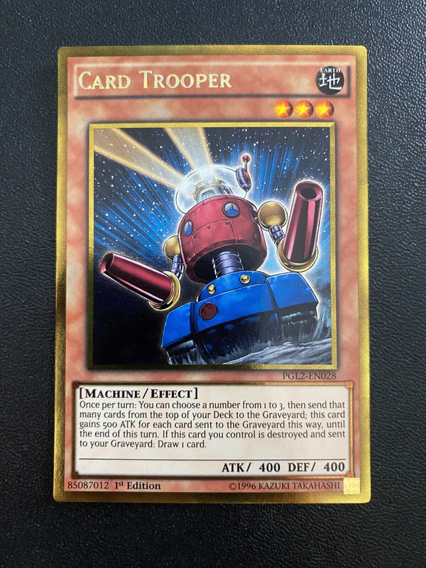 Yugioh Card Trooper PGL2-EN028 Gold Rare 1st Edition VLP/NM