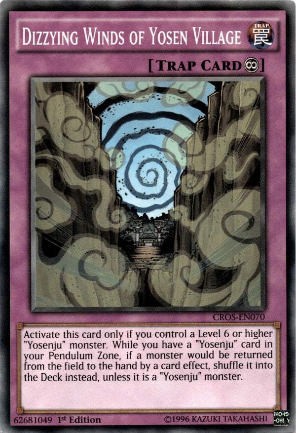 Yugioh Dizzying Winds of Yosen Village CROS-EN070 Common 1st Edition NM