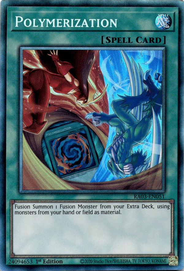 Yugioh Polymerization RA03-EN051 Collector’s Rare (Hero Art) 1st Edition NM
