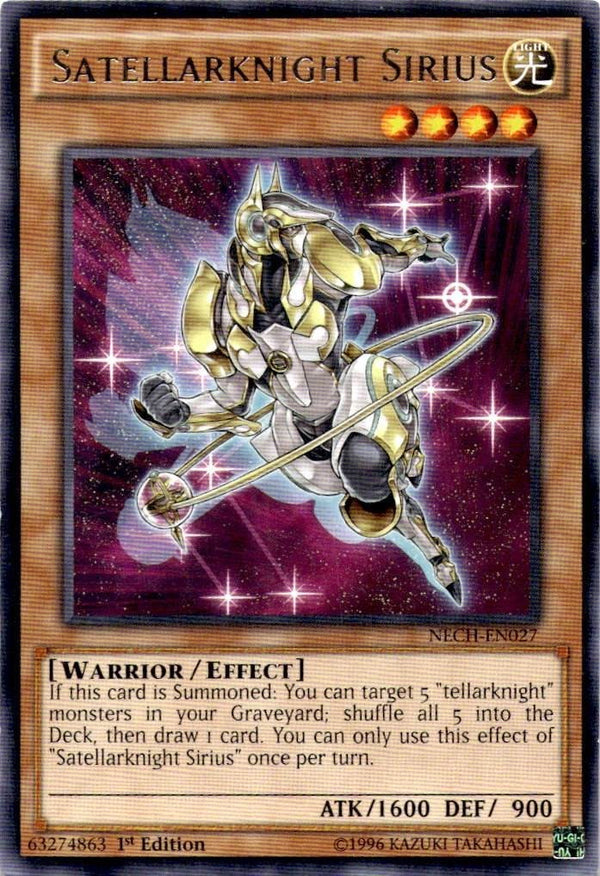 Yugioh Satellarknight Sirius NECH-EN027 Rare 1st Edition LP