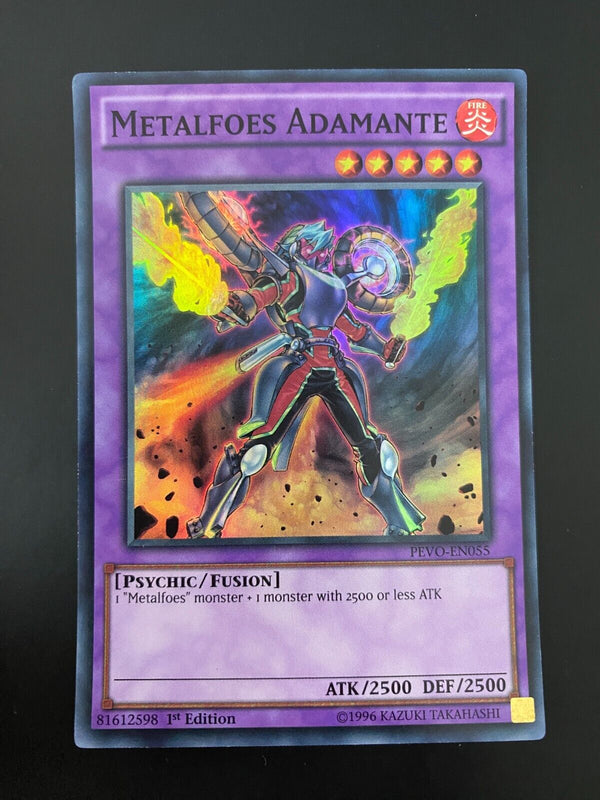 Yugioh Metalfoes Adamante PEVO-EN055 Super Rare 1st Edition VLP/NM (N)