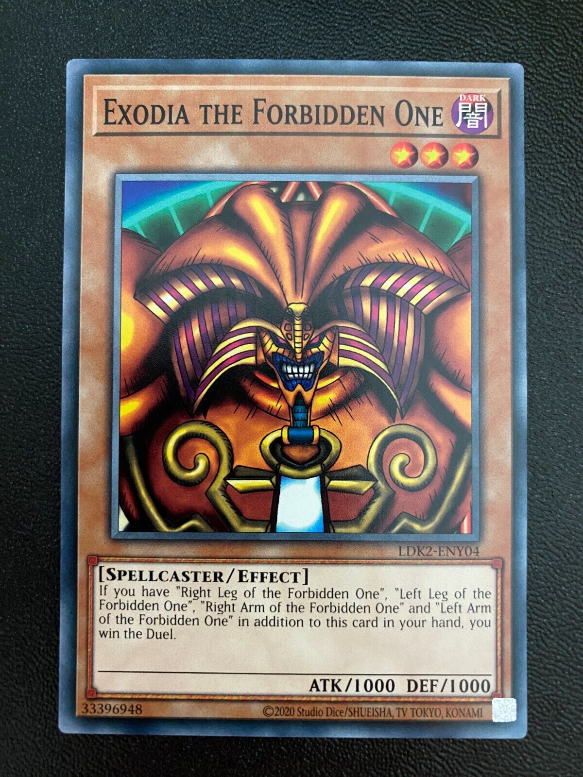 Yugioh Exodia the Forbidden One LDK2-ENY04 Common Unlimited Edition NM