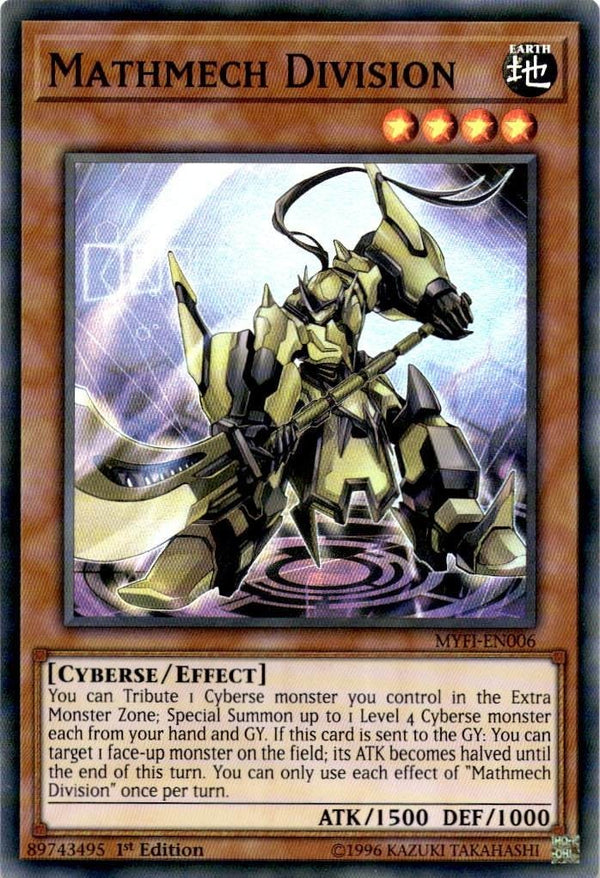 Yugioh Mathmech Division MYFI-EN006 Super Rare 1st Edition NM