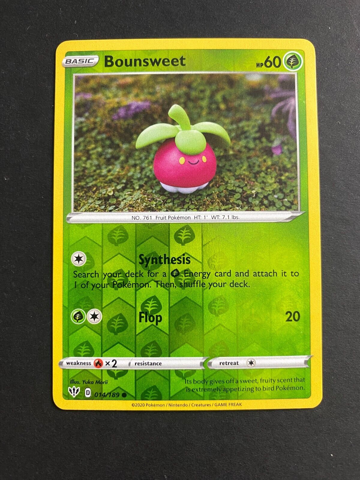 Pokemon Bounsweet 014/189 Darkness Ablaze Reverse Holo NM