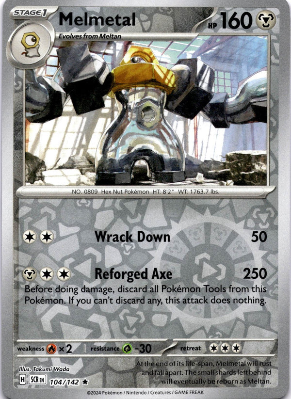 Pokemon Melmetal 104/142 Stellar Crown Reverse Holo NM