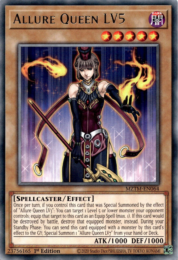 Yugioh Allure Queen LV5 MZTM-EN064 Rare 1st Edition NM