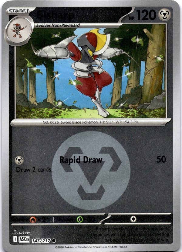Pokemon Bisharp 147/217 Ascended Heroes Energy Reverse Holo NM