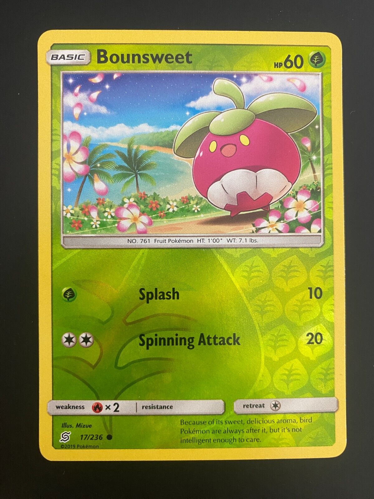 Pokemon Bounsweet 17/236 Unified Minds Reverse Holo NM-MINT